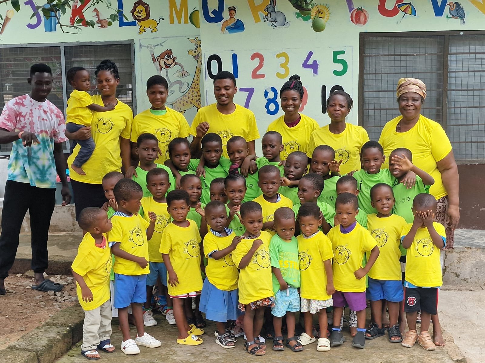 Hope Memorial School children taking part in a school event