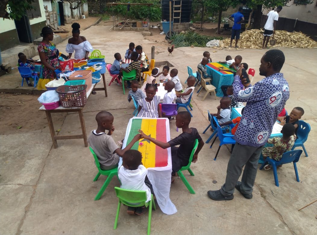 Children and supporters at Hope Memorial School